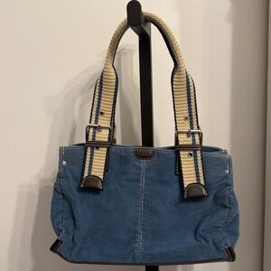 Vintage Relic Blue Corduroy Handbag Purse